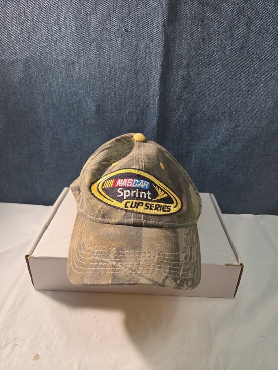 Octagon Other - NASCAR Sprint Cup Series Camo Hat Yellow Underbill Adjustable Racing Cap Vintage